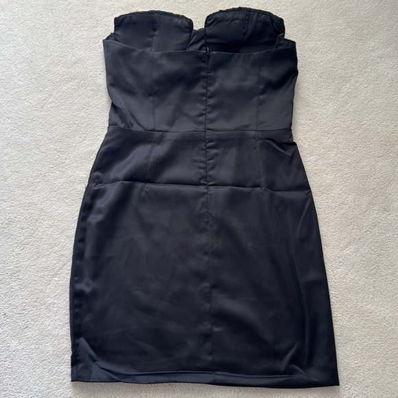 Naked Wardrobe black strapless mini dress.  26” long.  Never worn. - Picture 2 of 3